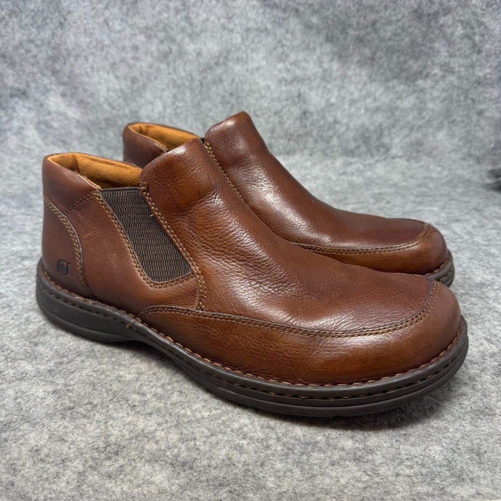 BORN Loafers Shoes Mens Sz 13M Brown Leather Slip On BLAST 11 Boots